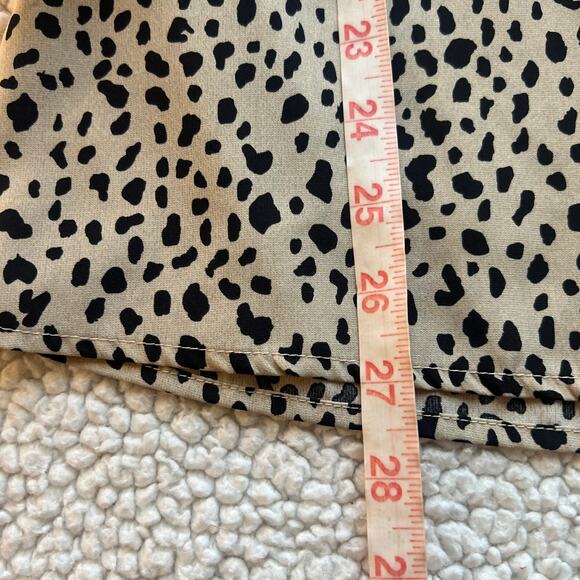 Animal Print Short Ruffle Sleeve Blouse Small - Picture 9 of 9